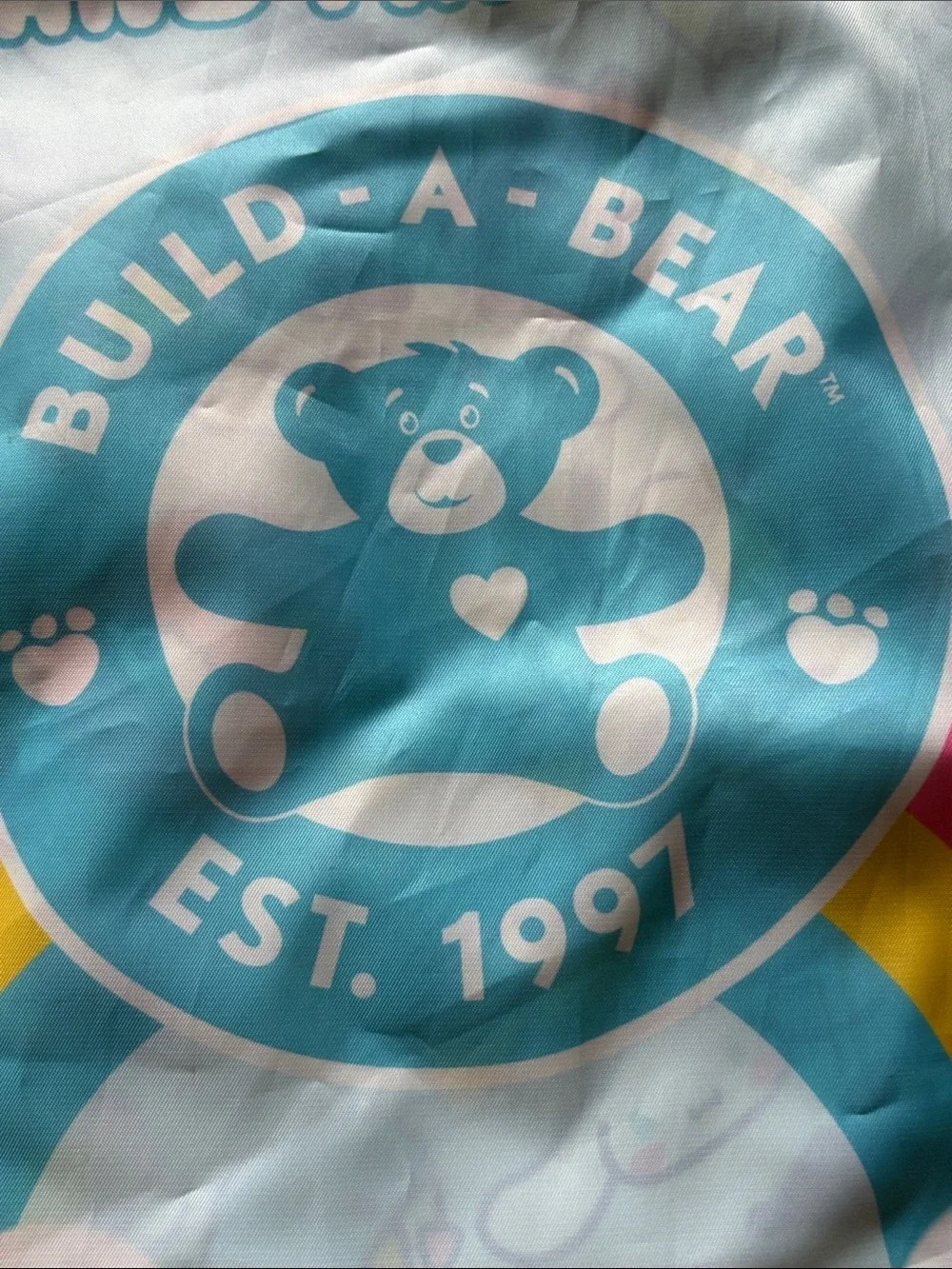 Build-A-Bear x Hello Kitty Bear Carrier Kids Drawstring Bag - Aqua Multi